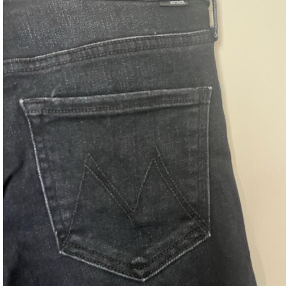 Mother The Mid Rise Dazzler Ankle Jeans in Deep End Wash Black Denim sz. 27 - Picture 5 of 9